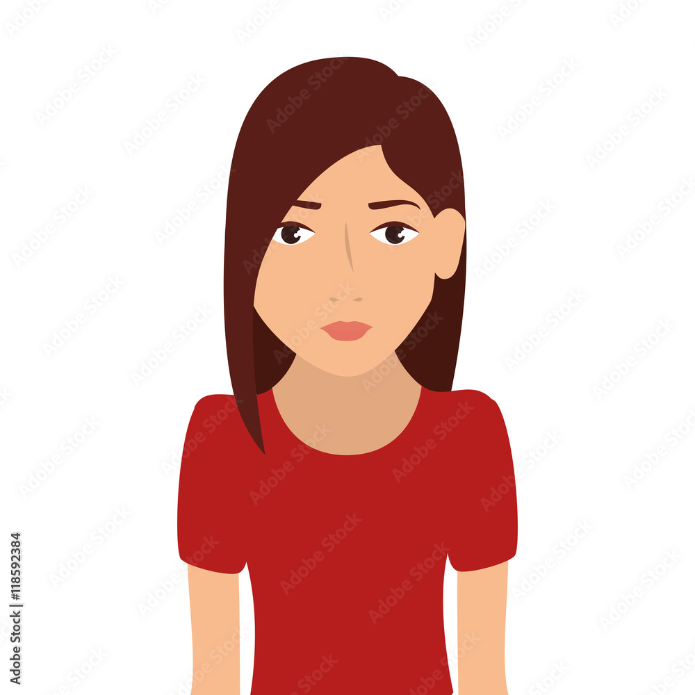 woman girl female person straight hair face head human vector woman girl female person straight hair face head human vector