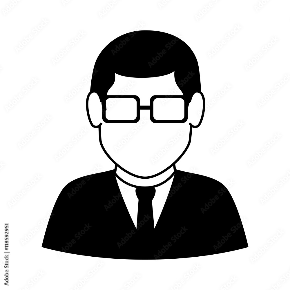 man guy boy person face head human tie suit icon vector