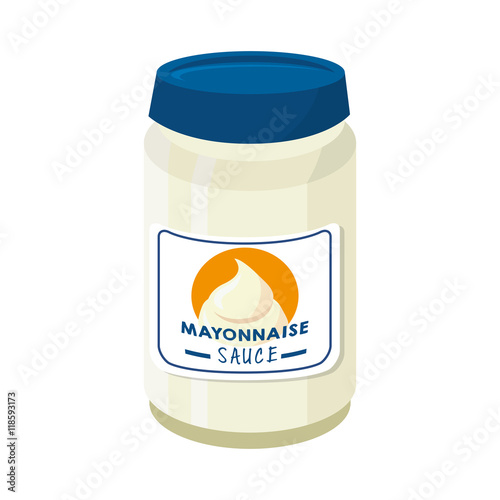 mayonnaise sauce appetizer product flavor mayo vector illustration 