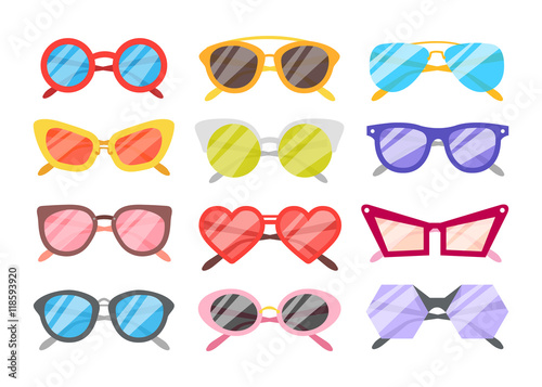 Vector Sunglasses icon set