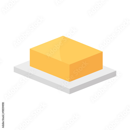 butter food margarine piece ingredient product vector illustration