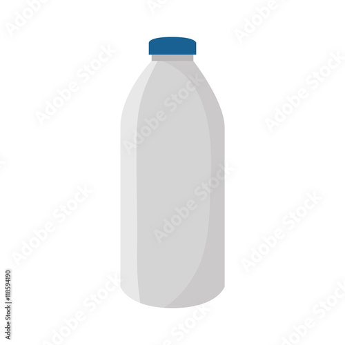 bottle beverage drink liquid milk plastic vector illustration