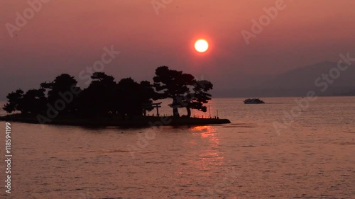 夕陽の宍道湖