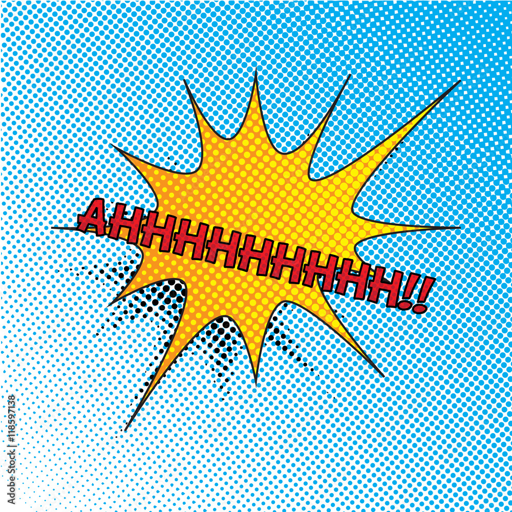 Fototapeta premium Colourful comic book style explosion vector effect