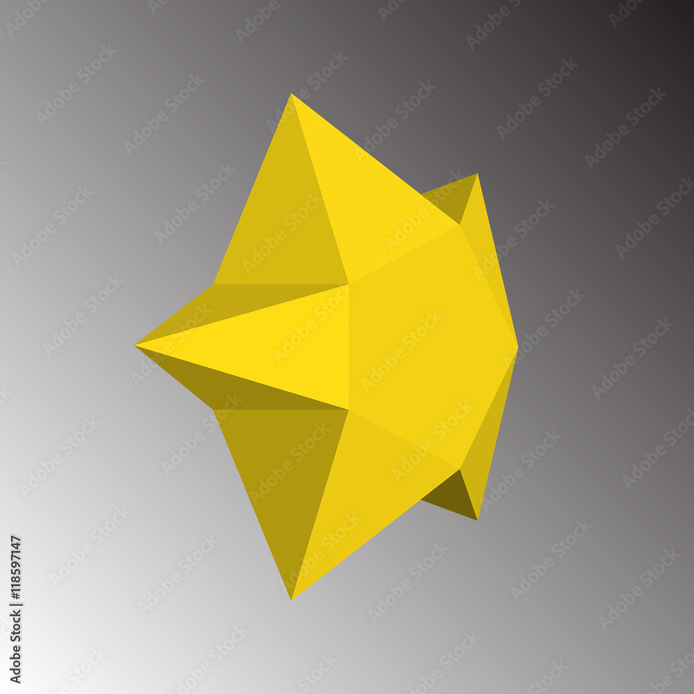 Abstract star icon. Vector illustration.