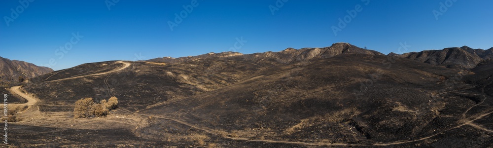Wildfire Burned California Countryside
