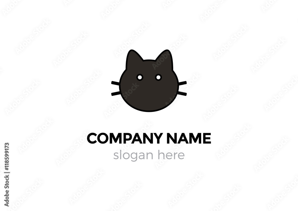 cute pets logo vector