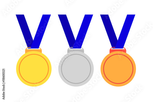 Set of Medals, First Second and Third Winner
