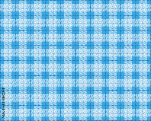 Blau karierte Picknickdecke
