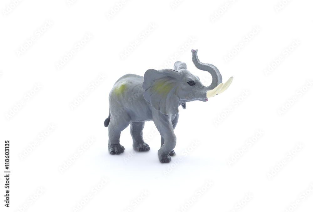 Toy elephant on a white background Toy elephant on a white background