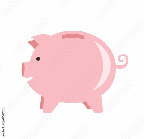 Piggy bank isolated on white background