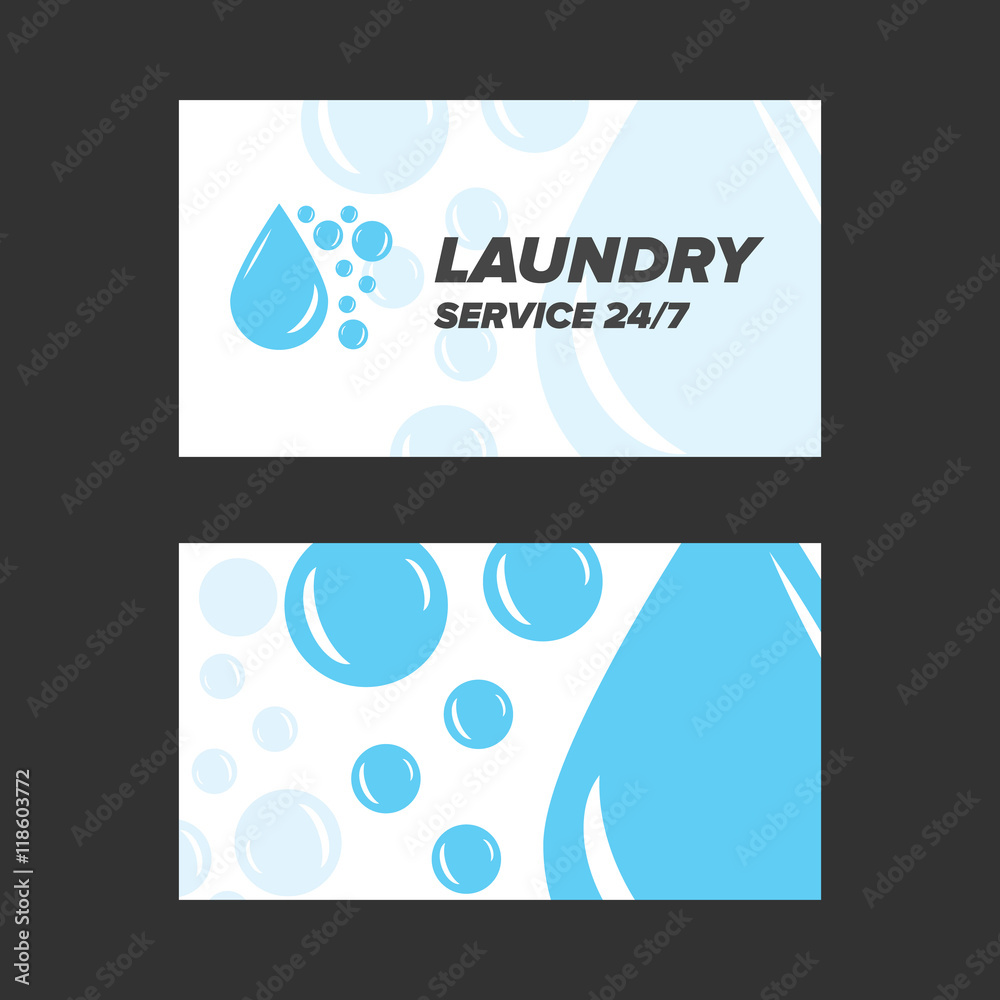 Blue Laundry Service Business card