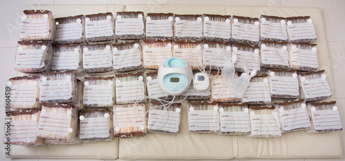 Full of Milk stock from mother  breast feeding for baby after back to work