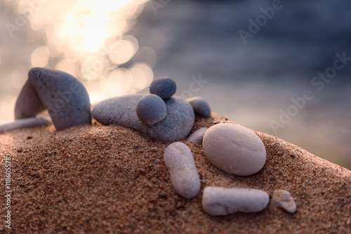 Figurine on the beach