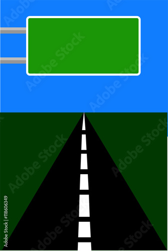 Blank Street Direction, on the road, portrait position, flat color 
