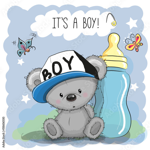 Cute Cartoon Teddy bear boy