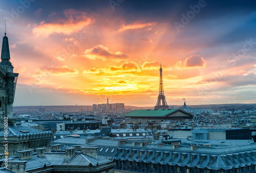 Paris buildings and skyline, France