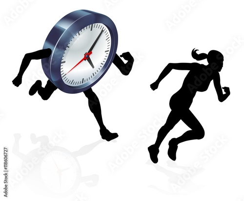 Running Against the Clock Stress Pressure Concept