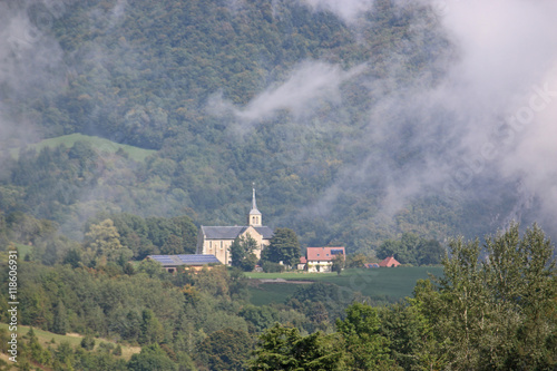 church in the French Alps