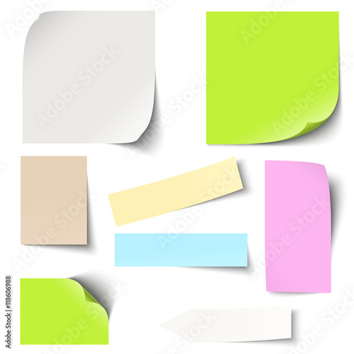colored sticky notes collection