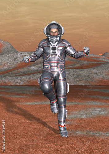 Fototapeta Naklejka Na Ścianę i Meble -  3D Rendering Astronaut
