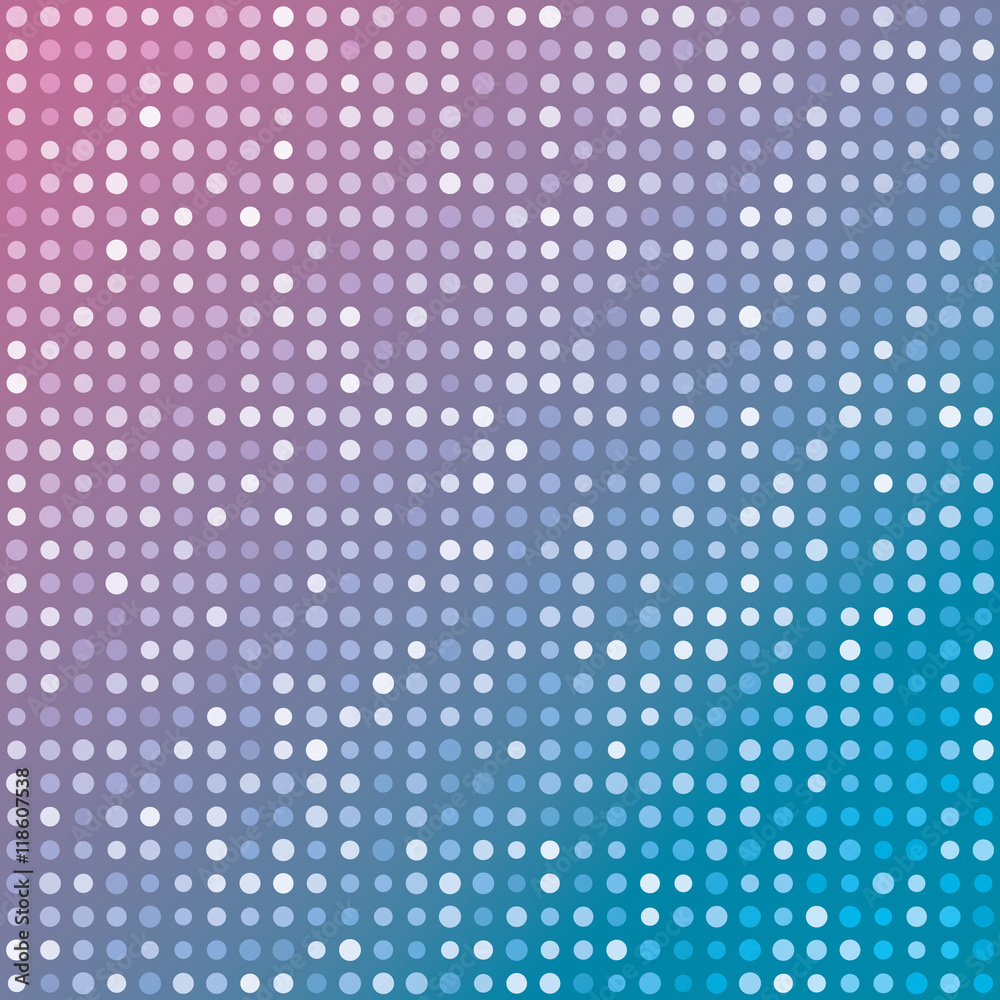 Blue and pink gradient background of multiples dots.