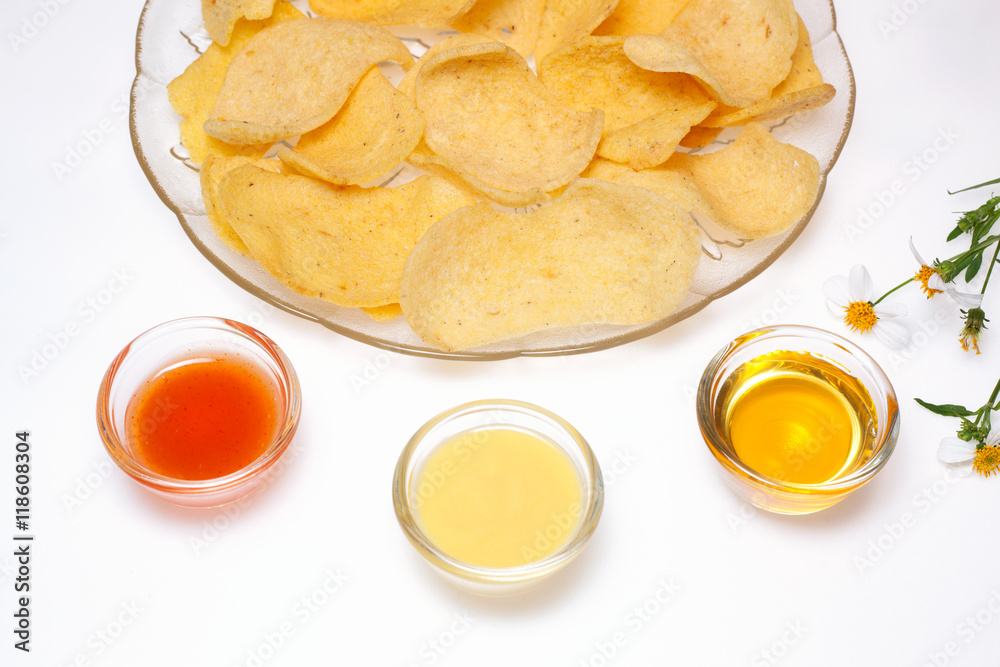 carrot chips with honey cheese and spicy