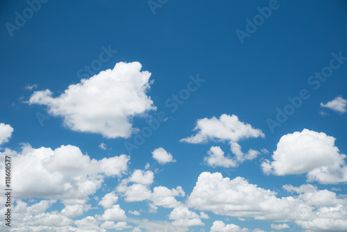 Beautiful white cloud with clear sky