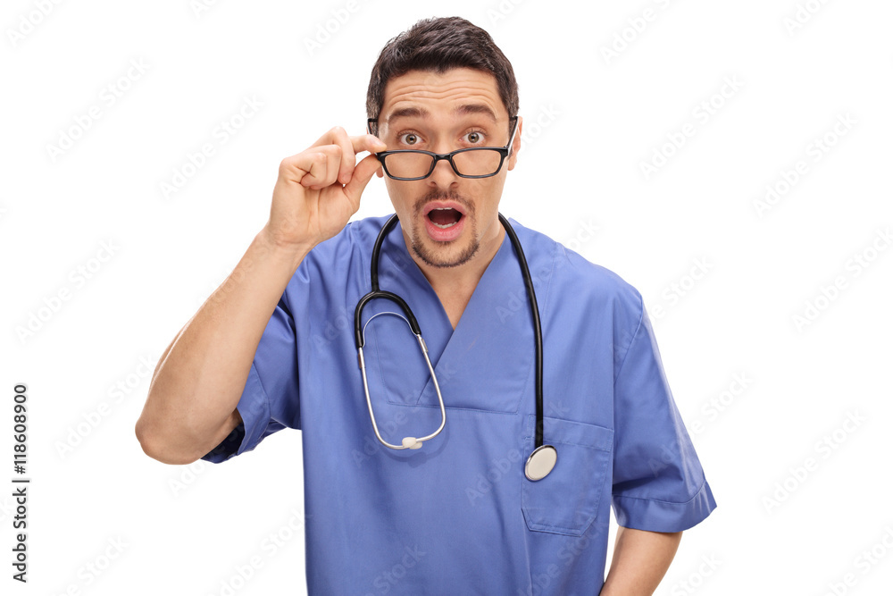 Doctor in a blue uniform Doctor in a blue uniform