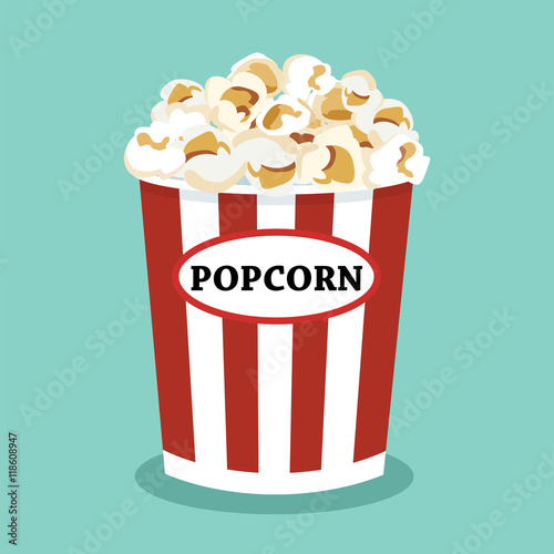 set of popcorn vector flat  design