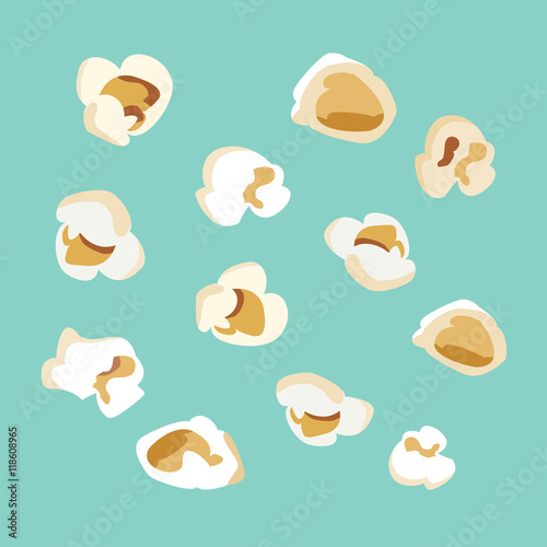 set of popcorn vector flat  design