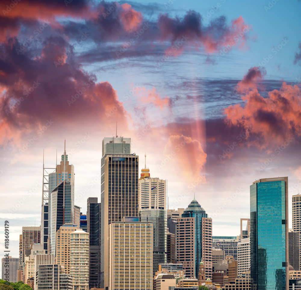 Fototapeta premium Sunset over Sydney, Australia