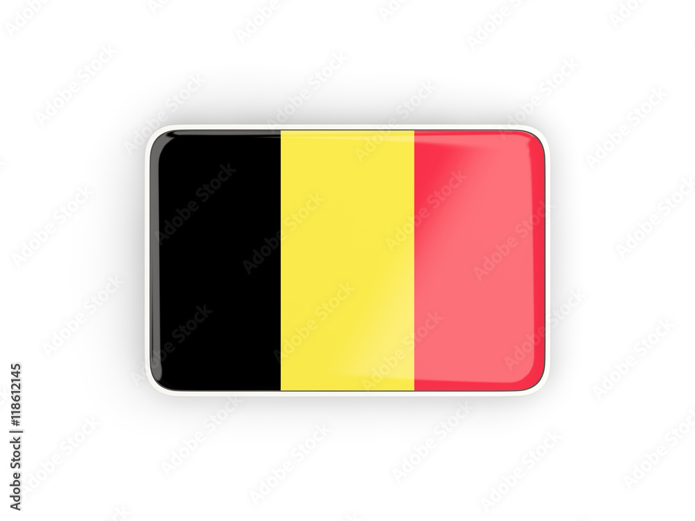 Fototapeta premium Flag of belgium, rectangular icon