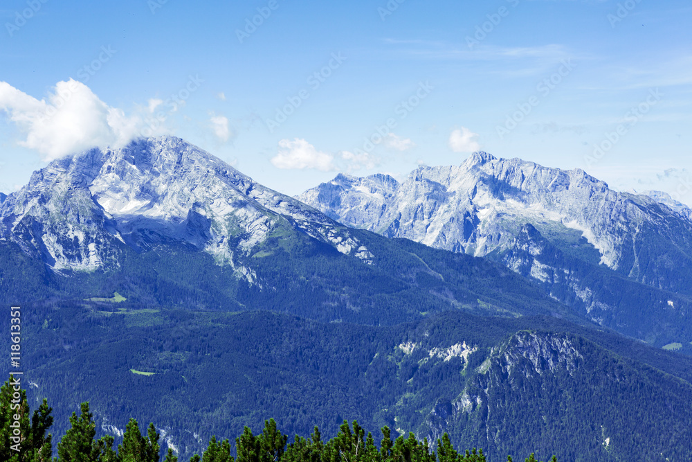 Watzmann massif in the Bavarian Alps