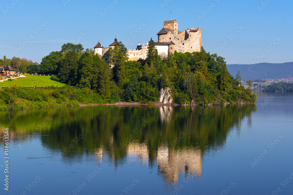 Dunajec Castle - a medieval fortress located near Niedzica village. Poland. Europe.