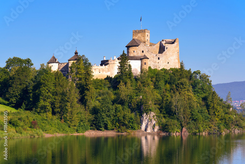 Dunajec Castle - a medieval fortress located near Niedzica village. Poland. Europe.