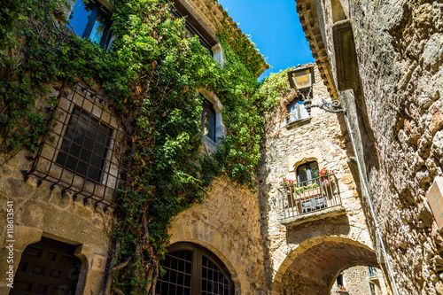 rural village of pals at catalonia, spain