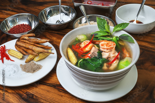 Khmer Vegetable and fish Soup