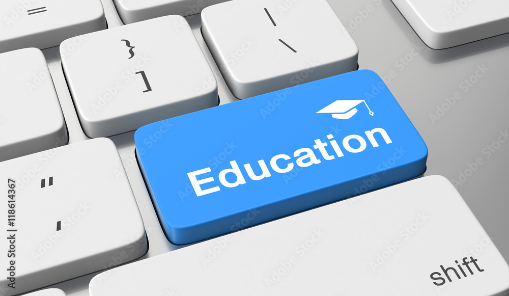 Education text written on keyboard button Education text written on keyboard button
