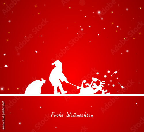 Weihnachten - betrunkener Elch