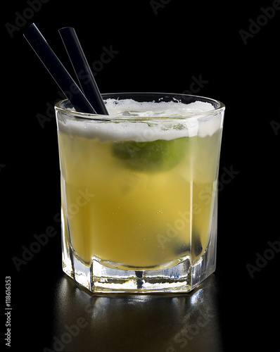 Wallpaper Mural homemade cold lemonade with lime and ice cubes in glass Torontodigital.ca