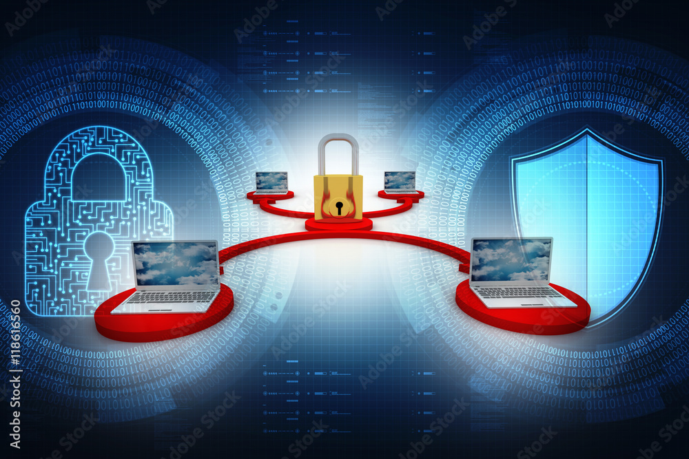 Fototapeta premium Computer Network,3d rendering