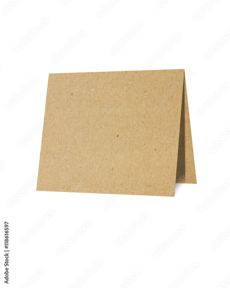 Note pad recycled paper craft on white background