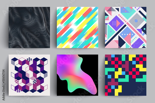 Set of backgrounds with creative design. Applicable for Covers, Placards, Posters, Flyers and Banner Designs.