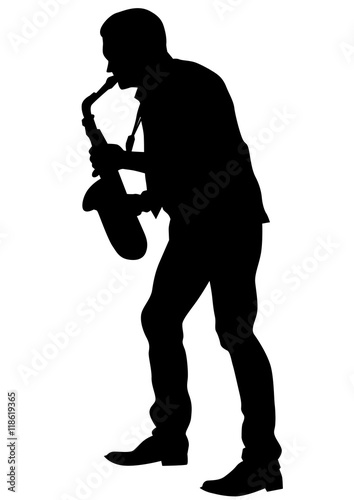 Concert of jazz music on white background