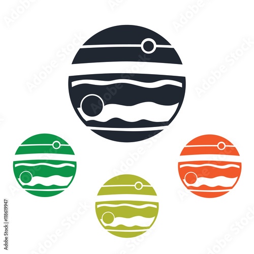 Jupiter panet icon on the background