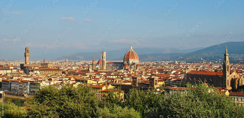 Panorama of Florence city