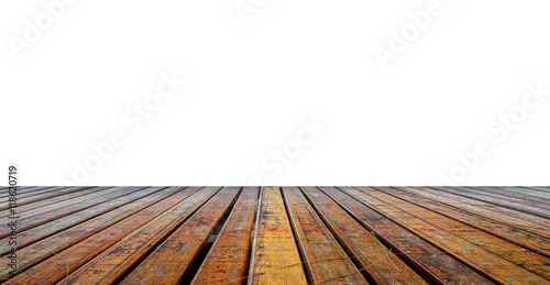 wooden plank isolated on white background