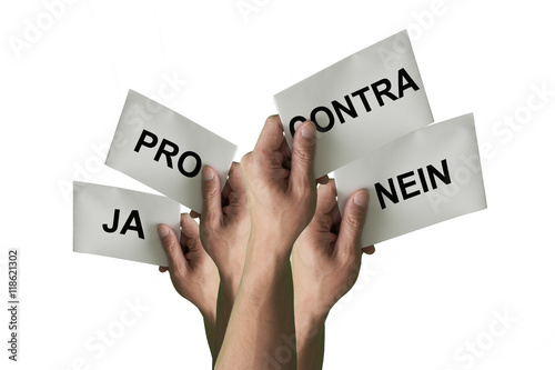 Abstimmungen mit Pro und Contra