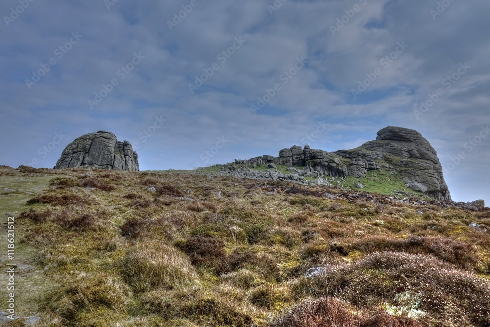 Haytor Rocks, near Widecombe- in-the- Moor, Dartmoor,  Devon. 